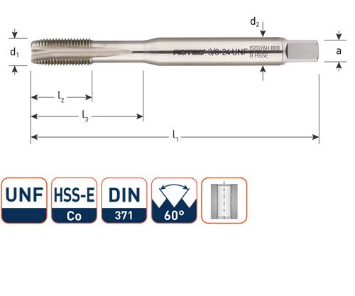Rotec machinetap din376 9 16 unf