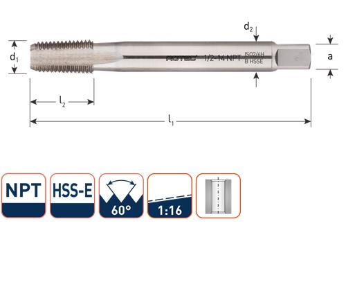 Rotec machinetap din374 3 8 npt