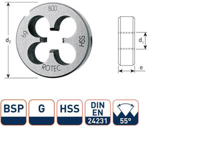 Rotec ronde snijplaat bsp g3 4 hss