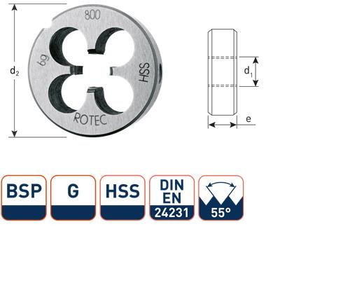 Rotec ronde snijplaat bsp g1 4 hss