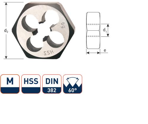Rotec zeskant snijmoer m20 din382 hss