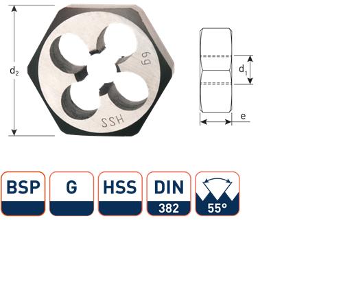 Rotec zeskant snijmoer bsp g3 8 din382 hss