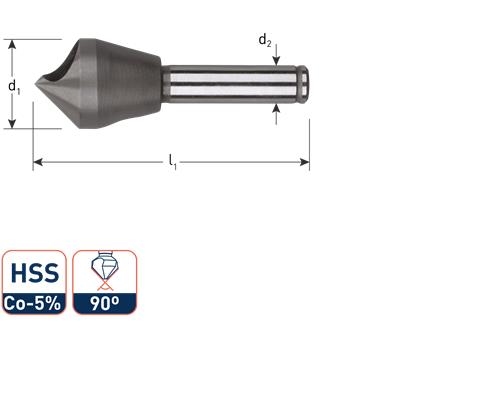 Rotec verzinkfrees 90gr. schuin gat 10-15