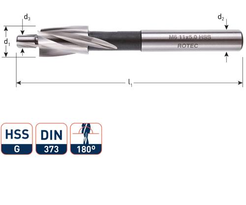 Rotec kopverzinkfrees m8 15 6.8
