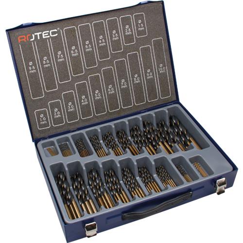 Rotec spiraalborenset 1-10x0.5mm hss-r 170-delig