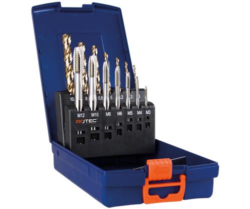 Rotec machinetapset m3-m12 inox +boren