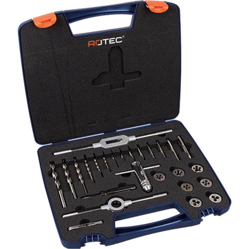 Rotec handtap- snijplatenset 26-delig m3-m12