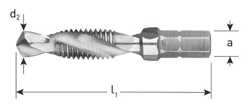 Rotec combi boortap-bit m8