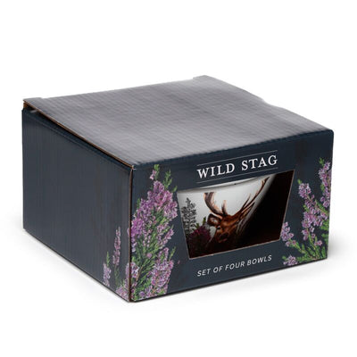 Wild hert set van 4 duurzame rpet picknick kommen