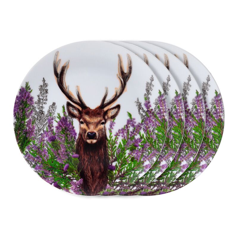 Wild hert set van 4 duurzame rpet picknick borden