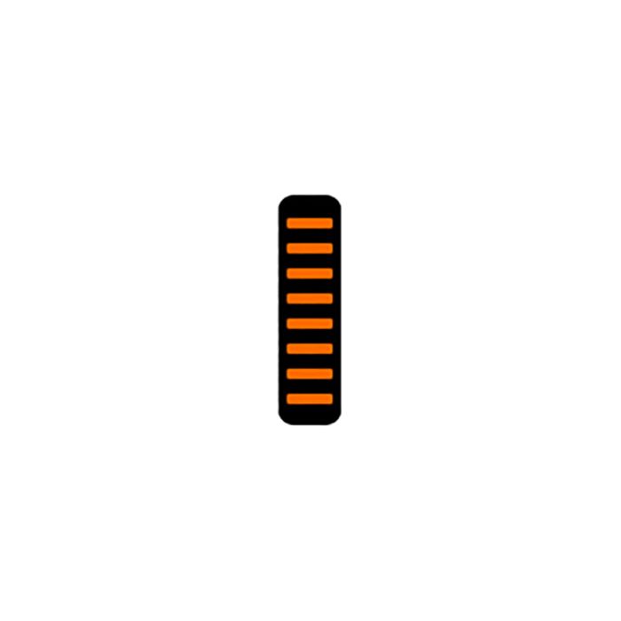 Rrp proguard cable tie - rear - sticker - orange