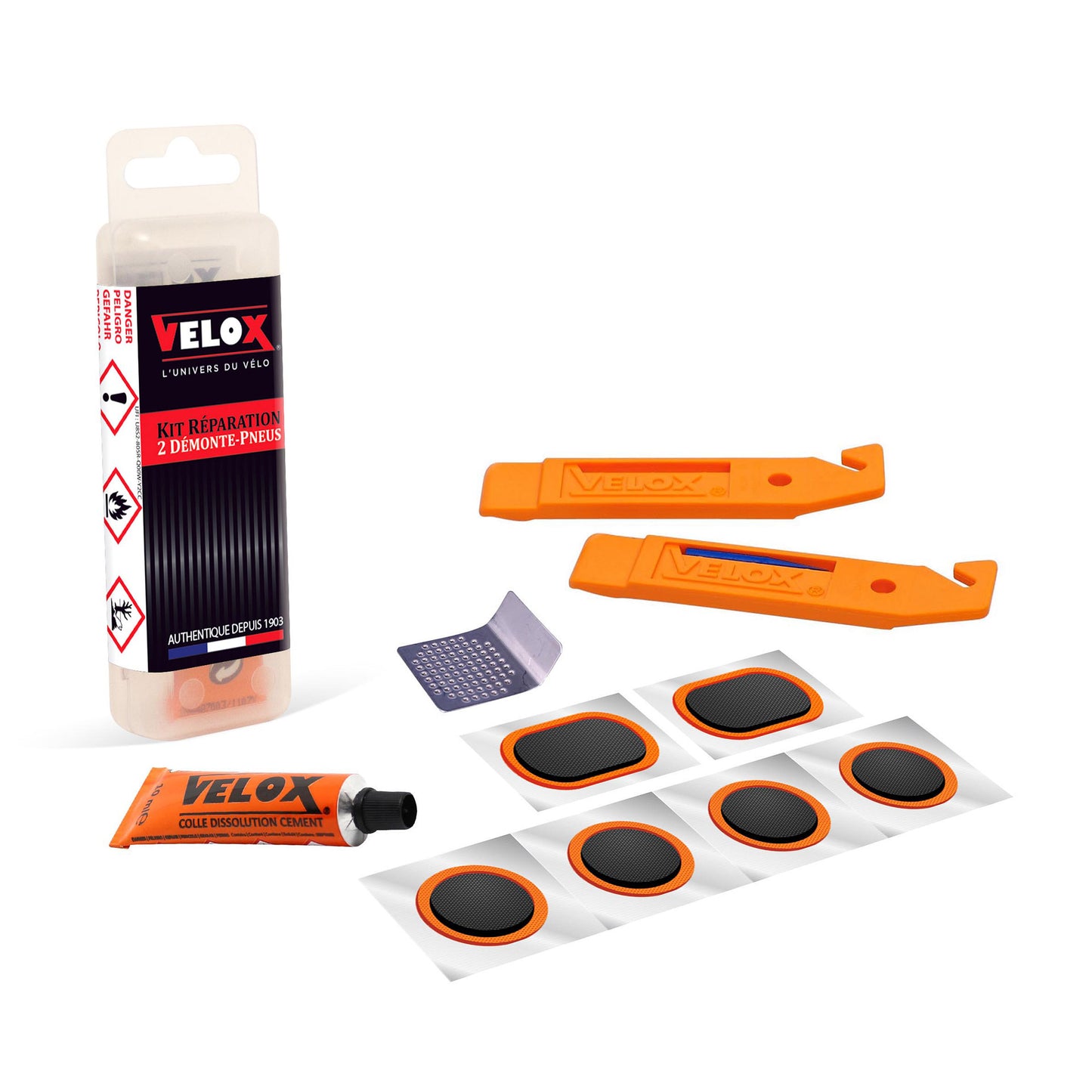 Velox bandreparatieset mini 6 pleisters-solutie-2 bandenlichters