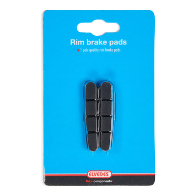 Road vervangings remschoenen Elvedes 55 mm voor Shimano cartridge V-brake (op kaart)