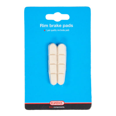 Elvedes velgremblokjes (1paar) Road 55mm wit shim.6837-CARD