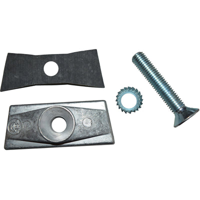 Hebie plaat middenstandaard +bout m10x55mm 69902 zilver