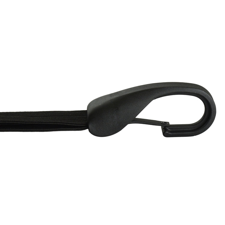 Widek snelbinder met grote veiligheids haak en 4 banden. zwart 57cm