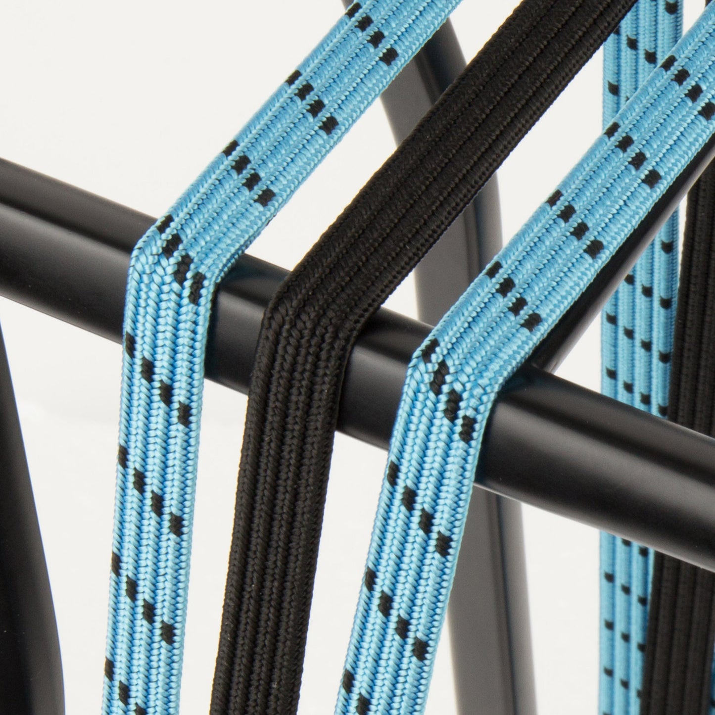 Qibbel widek triobinder eye met haak 3x12mm zwart babyblauw