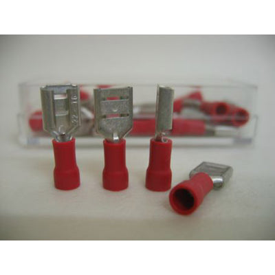 Bofix kabelschoen amp vrouw plat 6,3mm rood (25st)