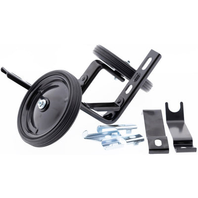 Pexkids stabilo set 12-20 inch zwart luxe stalen wiel zijwielen