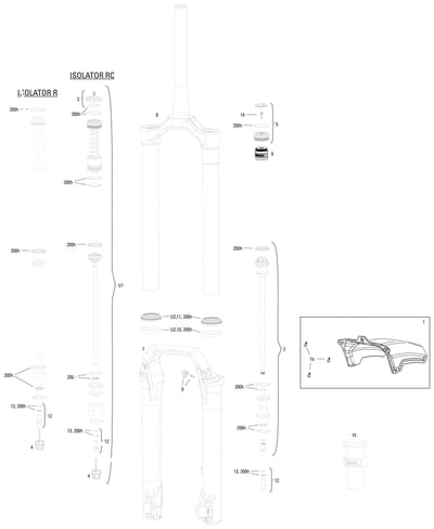 Rockshox verende voorvork domain rc3 sus.fork rs dom.gold is. rc3 27,5 + 29 boost 160mm
