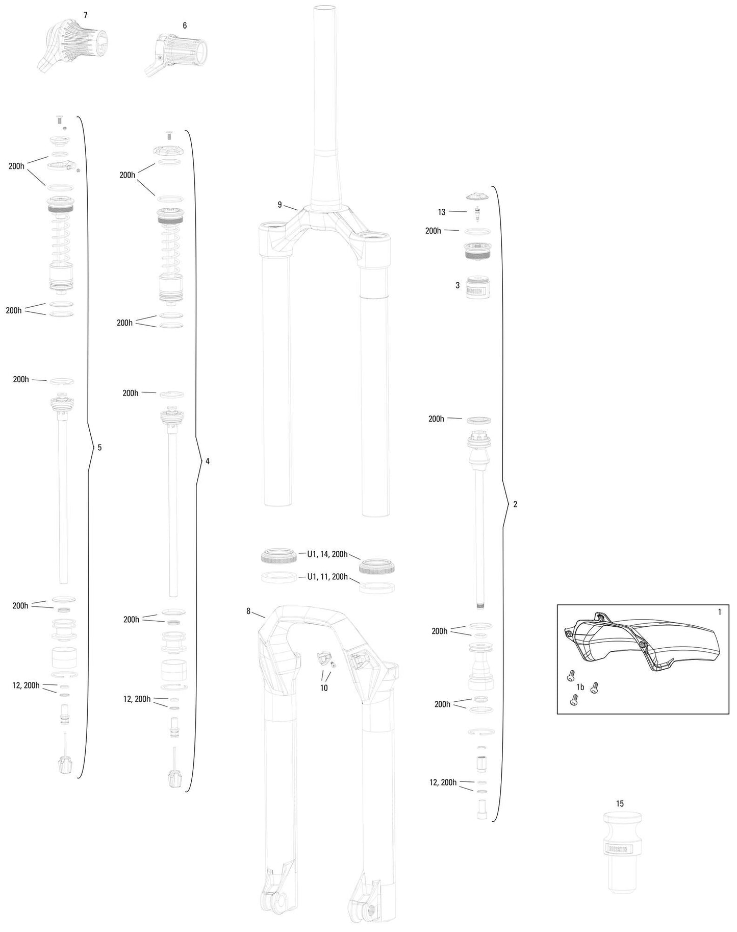 Rockshox verende voorvork psylo su.fork rs psylo gold is. rc 27,5 boost 130mm