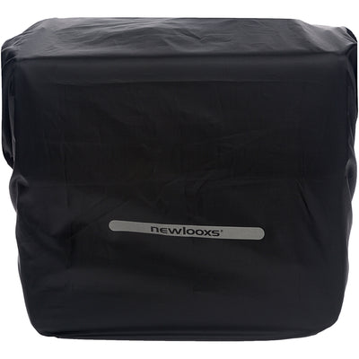 New Looxs Regenhoes Dubbel - Zwarte Waterdichte Polyester Fietstas - Reflectie - 40x97 cm