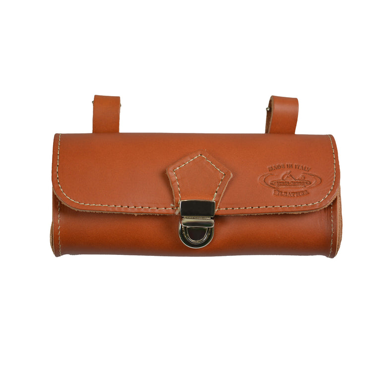 Monte grappa zadeltas leer cognac met logo