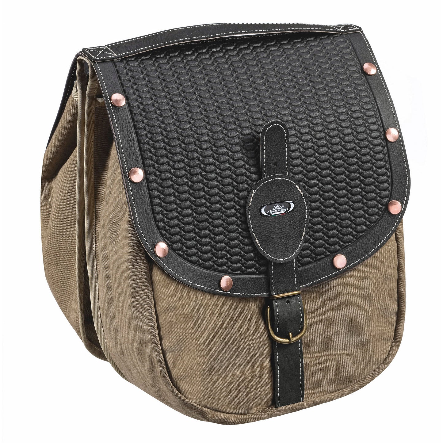 Monte grappa dubbele tas 16,5l british m klinknagels zwart