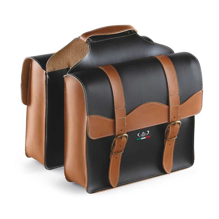 Monte grappa dubbele tas 17l bauletto zwart donkerbruin