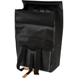 Basil Urban Dry Shopper - waterdichte fietsshopper, vegan leather details, verstelbare sluiting, reflectie, mat zwart - afbeelding 4