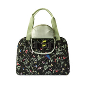 Basil Wanderlust Carry All Bag - zwarte fietshandtas met kleurrijke vogelprint - afbeelding 3