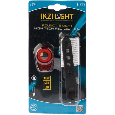 Ikzi light achterlicht round16 met rode cob led-ring usb