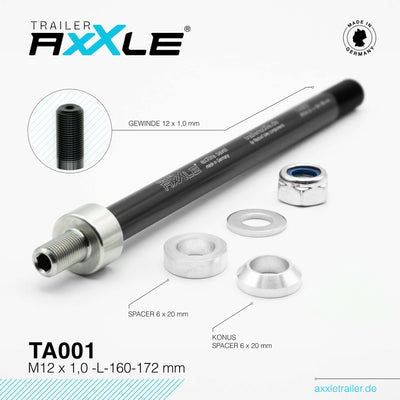 Bobike radoxx steekas voor trailer m12x1.00 160-172mm