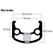 Roland ryde velg sputnik refelectie 28 622 36g 14g cnc alu zilver - afbeelding 3