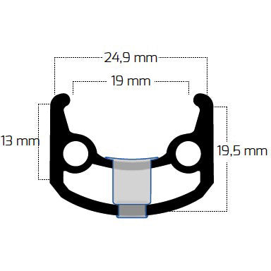 Ryde velg sputnik 28 622 36g 14g cnc zwart