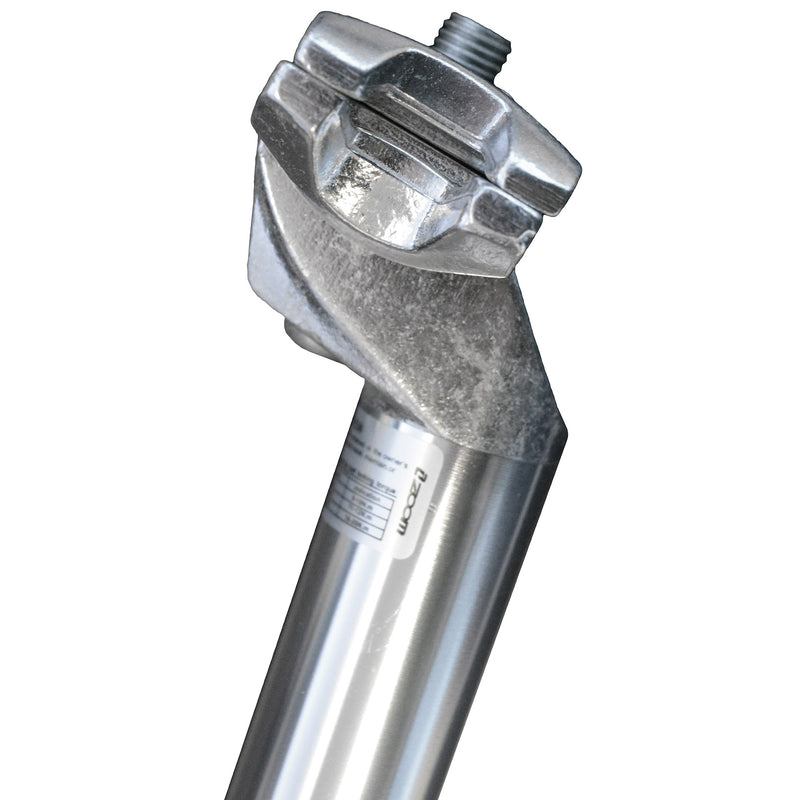 zadelpen vast 26.8 x 350 mm aluminium zilver