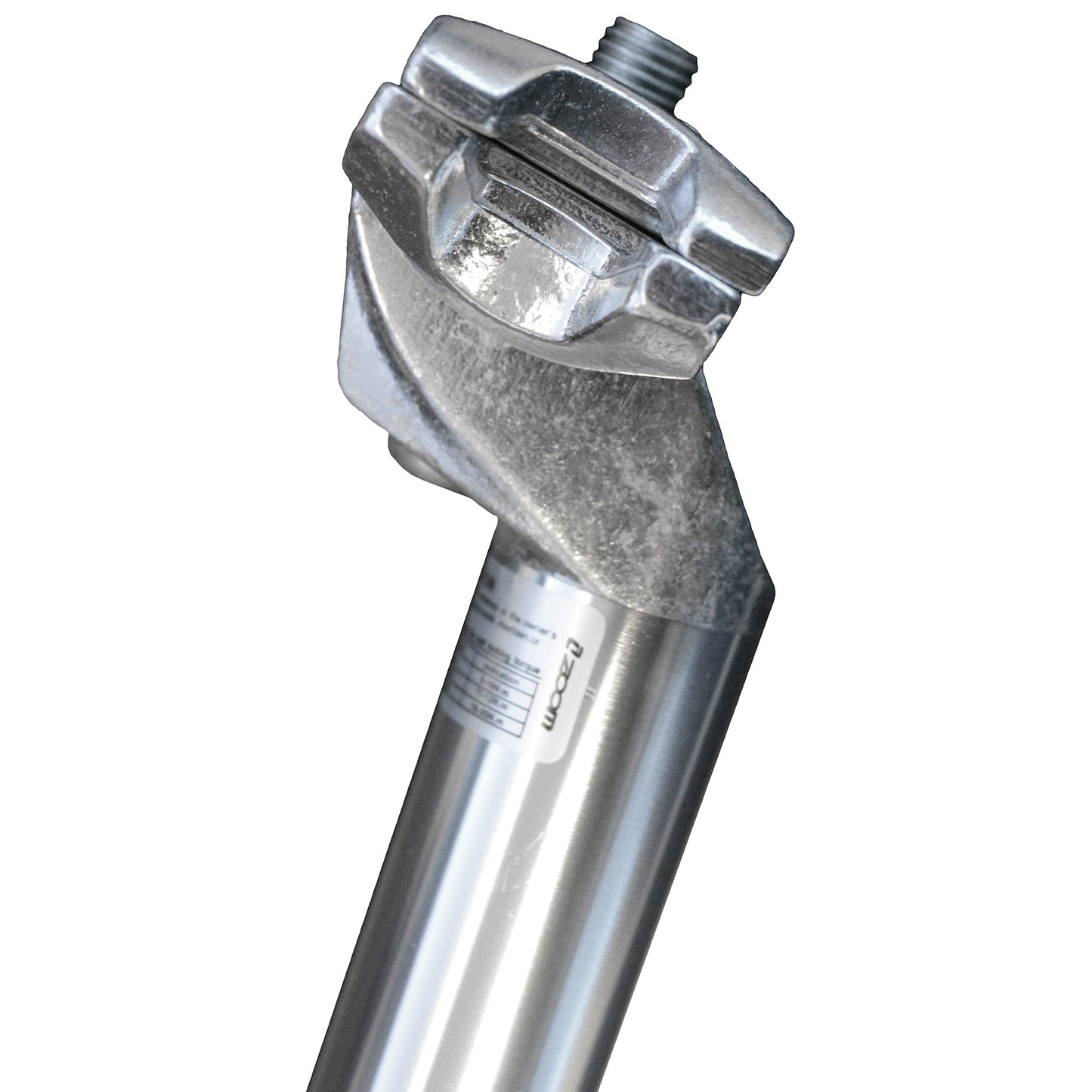 zadelpen vast 26.8 x 350 mm aluminium zilver