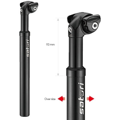 Zadelpen verend Satori Elegance LT Ø27.2mm 350mm - mat zwart