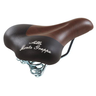 Selle Monte Grappa Zadel Fashion met veer D-bruin zwart