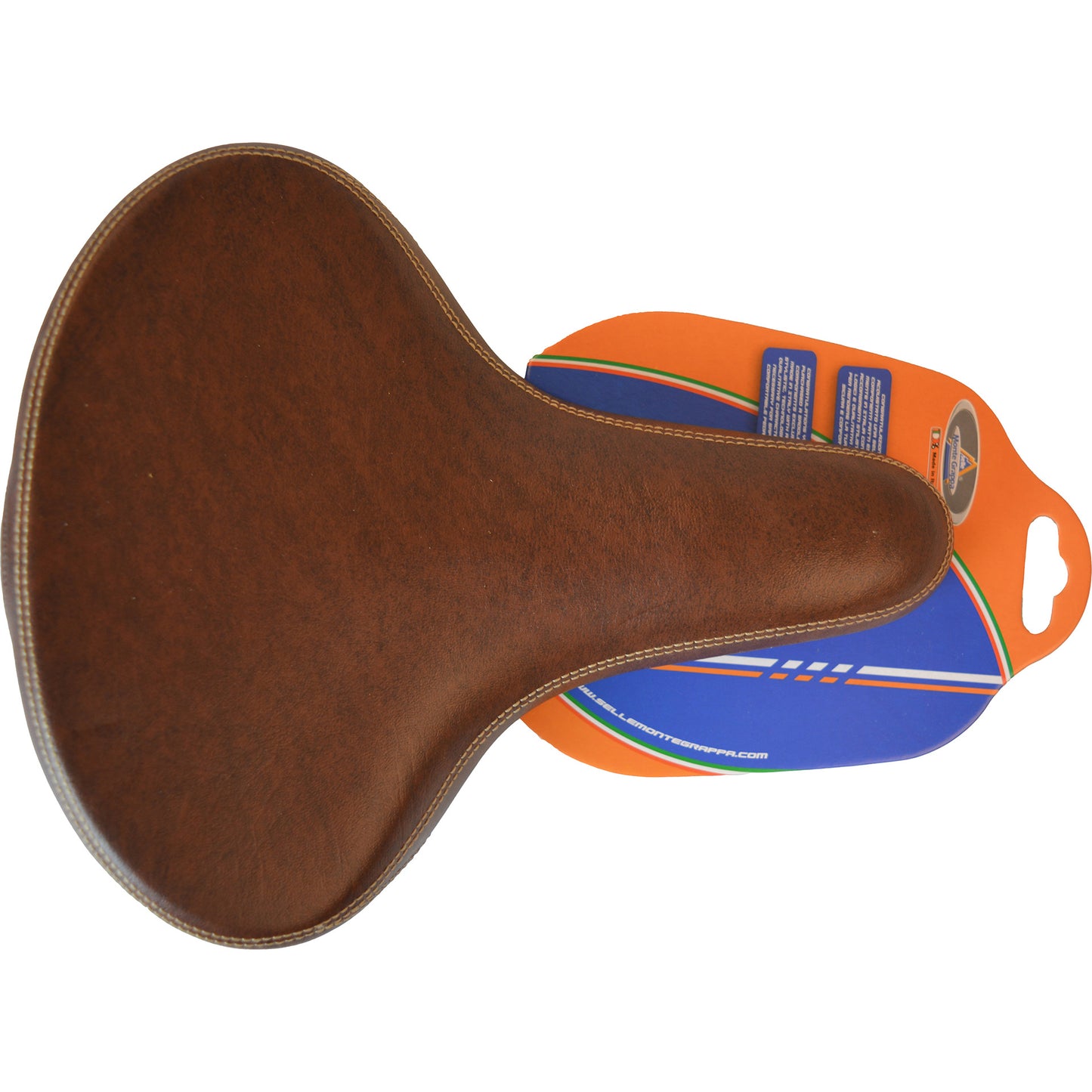 Selle Monte Grappa Zadel Selva man bruin met elastomeer