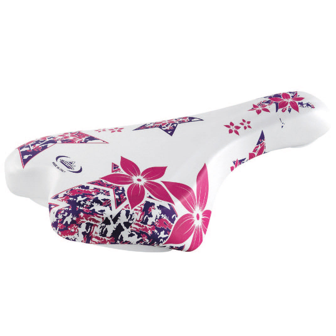 Selle Monte Grappa Kinderzadel 24 wit roze