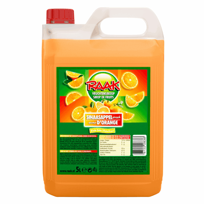 Raak vruchtensiroop sinaasappel (5 liter)