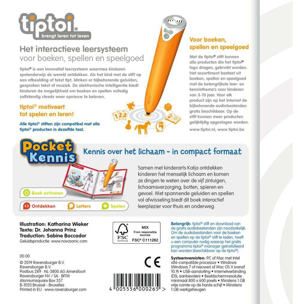Ravensburger Tiptoi Pocket Kennis Het Lichaam