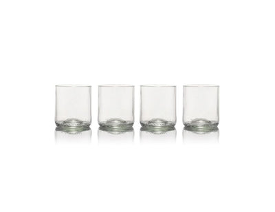 Rebottled glazen - short tumbler - 4-pack - clear