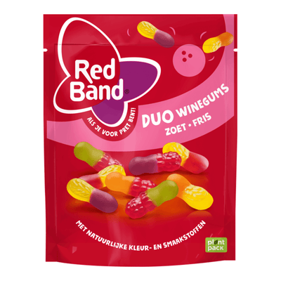 Red band duo winegum zoet fris zak (10x 215g)