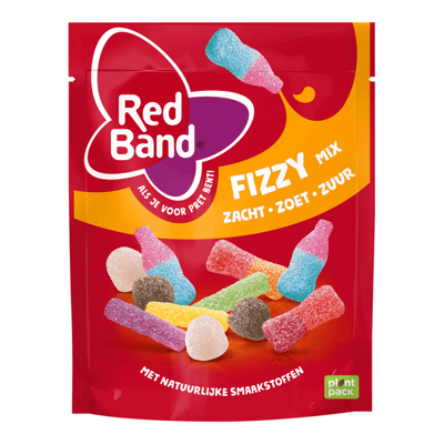 Red band snoepmix fizzy zak (10x 215g)