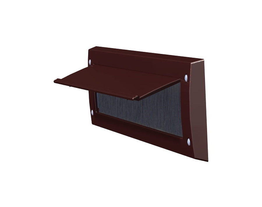 Rizz brievenbusborstel met klep - bruin