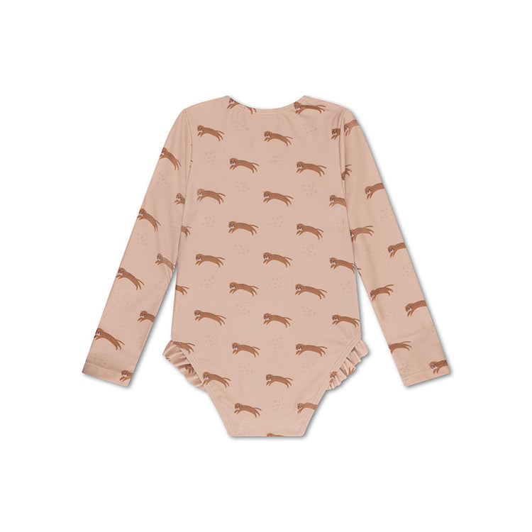 Roamer | beige meisjes uv badpak met lange mouwen