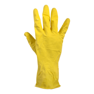 Comfort rubber huishoudhandschoen geel maat s (1 paar)