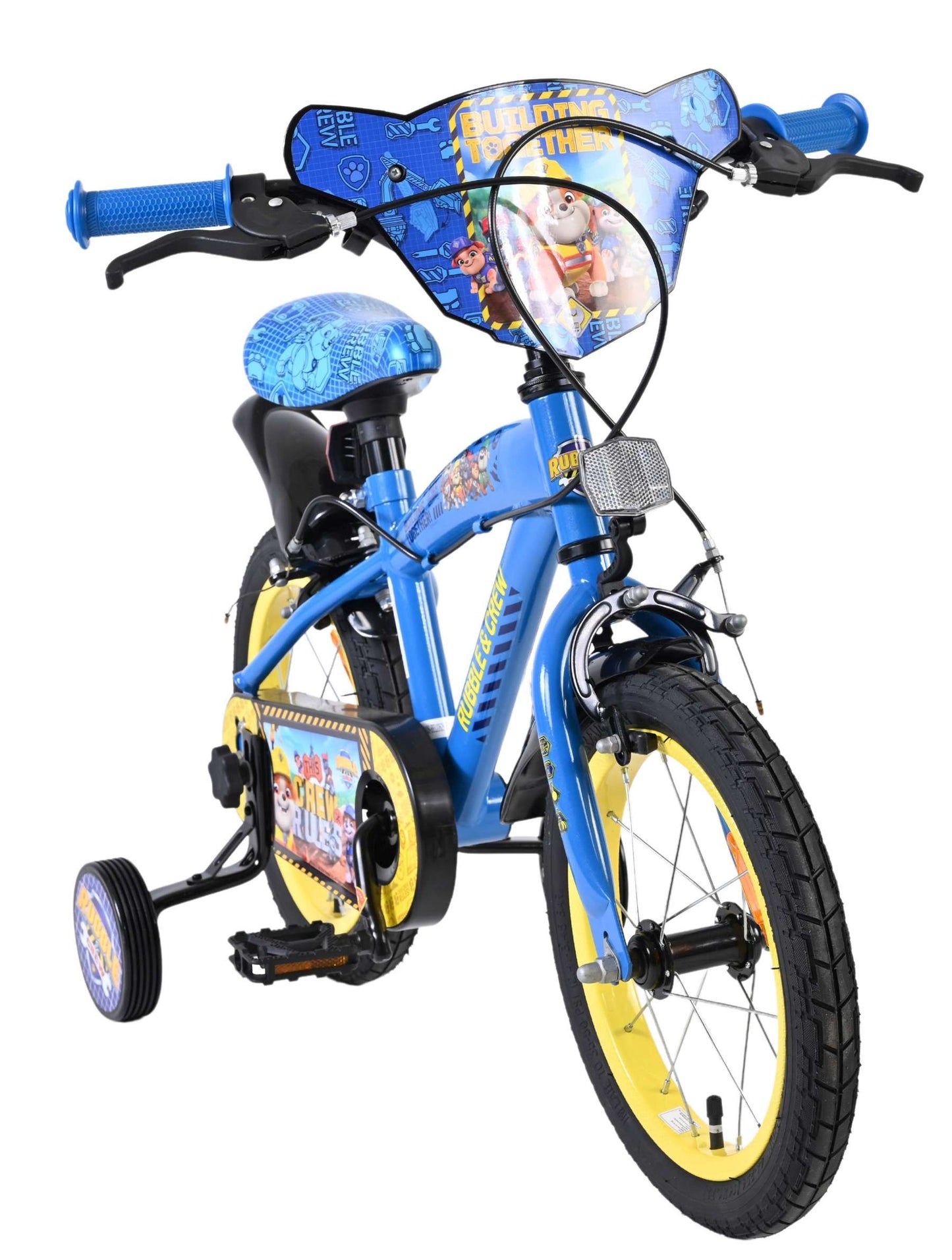 Rubble crew kinderfiets - jongens - 14 inch - blauw - twee handremmen
